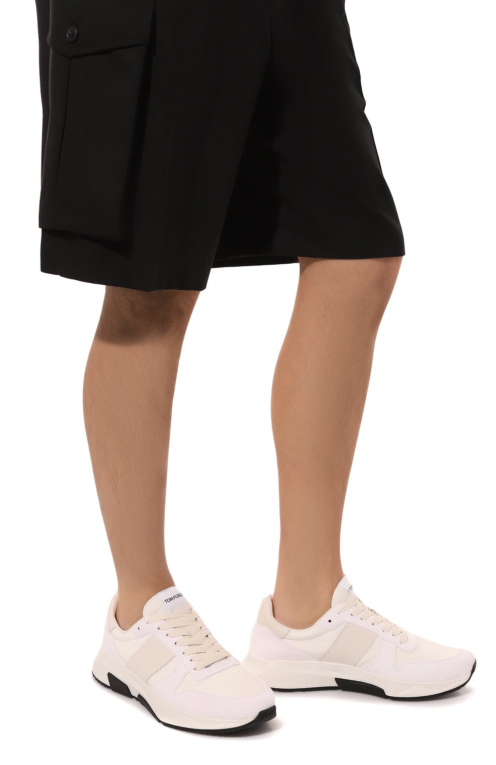 Комбинированные кроссовки jagga TOM FORD кремового цвета по цене 87550 руб., арт. J1262/LCL134, фото 3 Комбинированные кроссовки jagga TOM FORD, арт. J1262/LCL134, фото 3