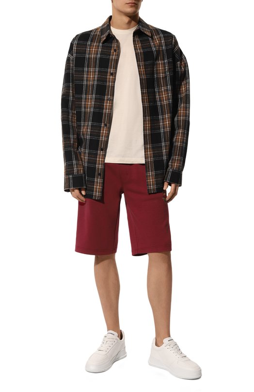 Хлопковые шорты Dolce & Gabbana GVF8AZ/HU7H9 Бордовый  GVF8AZ/HU7H9 Фото 2