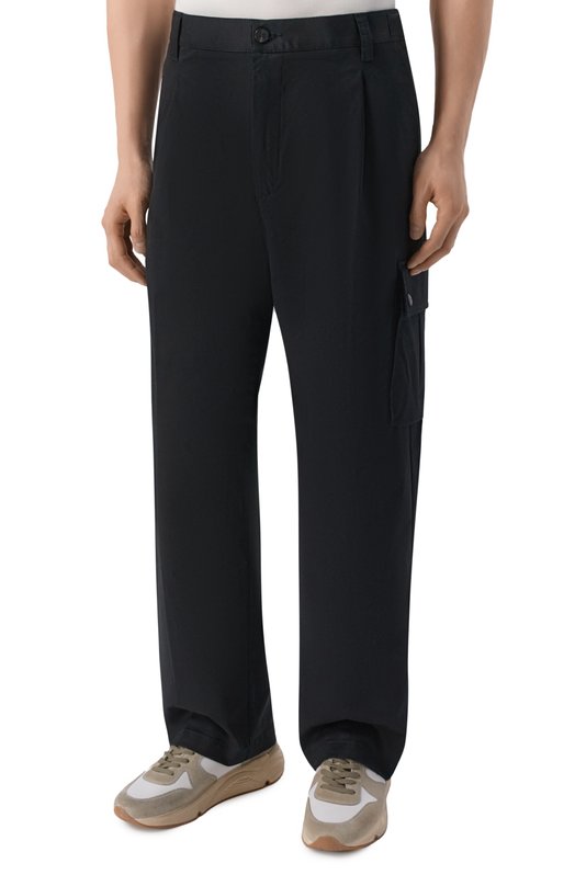 Хлопковые брюки-карго HUGO 50553180 Чёрный  50553180 Фото 3