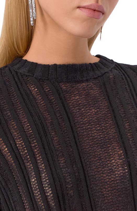 Пуловер из хлопка и кашемира Ann Demeulemeester B0013192/KN068 Чёрный  B0013192/KN068 Фото 5
