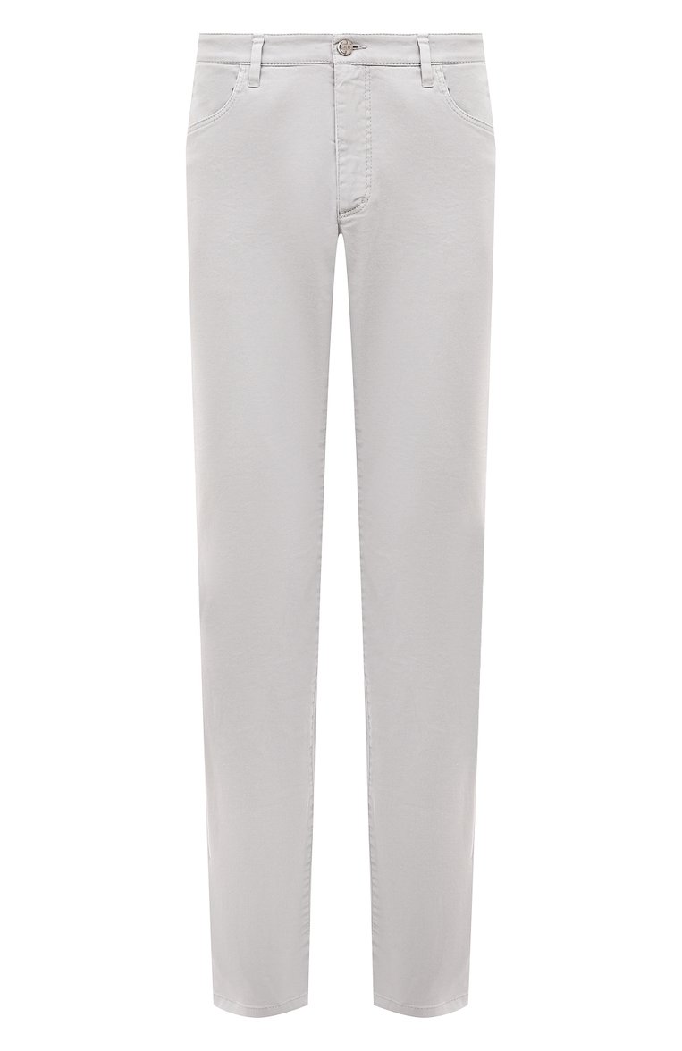 Мужские джинсы slim fit ZILLI светло-серого цвета, арт. J5T002M0462VZL000 | Фото 1 (Материал внешний: Хлопок, Деним; Длина (брюки, джинсы): Стандартные; Кросс-КТ: Деним; Силуэт М (брюки): Прямые; Стили: Повседневный; Автоматизация ТО: Проставлено; Автоматизация состава: Проставлено; Детали: Без декора)