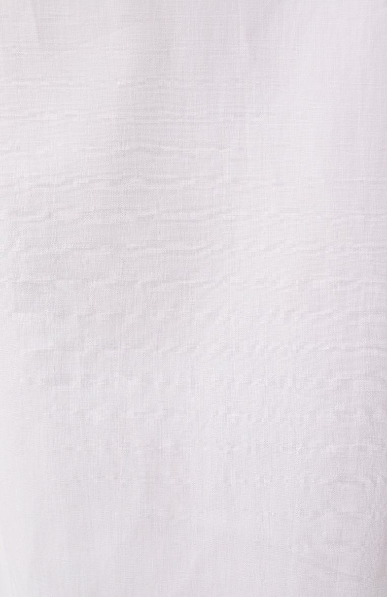 Женская льняная юбка JIL SANDER белого цвета, арт. J04MA0006/J60001 | Фото 6 (Длина Ж (юбки, платья, шорты): Миди; Материал сплава: Проставлено; Драгоценные камни: Проставлено; Материал внешний: Лен; Стили: Минимализм; Кросс-КТ: костюм)