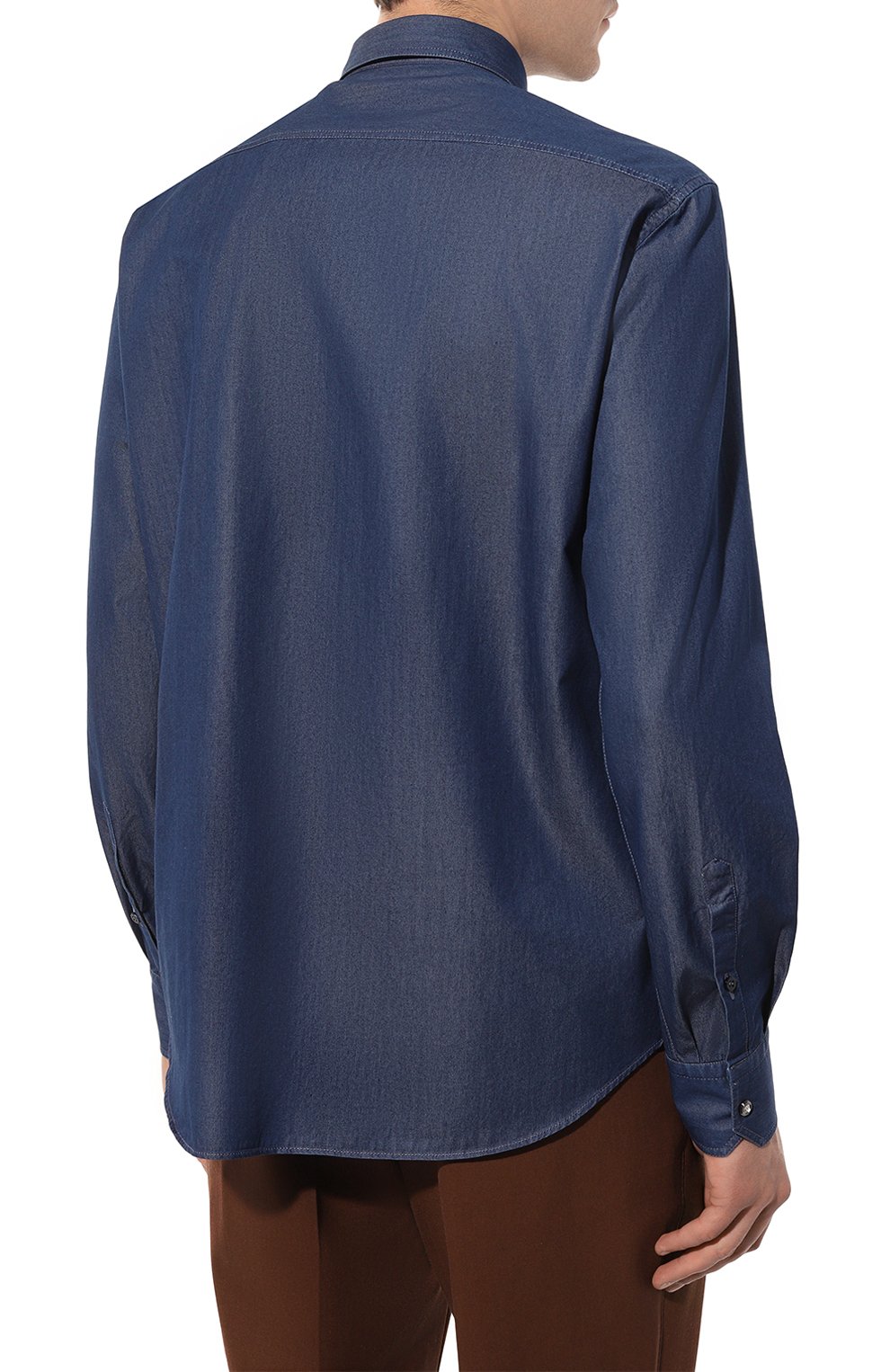 Хлопковая рубашка STEFANO RICCI темно-синего цвета по цене 99500 руб., арт. MC006832/EX2102, фото 4 Хлопковая рубашка STEFANO RICCI, арт. MC006832/EX2102, фото 4