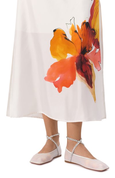 Текстильные балетки ane AMINA MUADDI белого цвета по цене 116000 руб., арт. ANE MESH FLAT/MESH, фото 3 Текстильные балетки ane AMINA MUADDI, арт. ANE MESH FLAT/MESH, фото 3