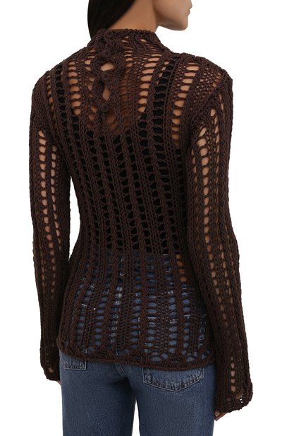 Хлопковый пуловер THE ATTICO, арт. 213WCK22/C041, фото 4