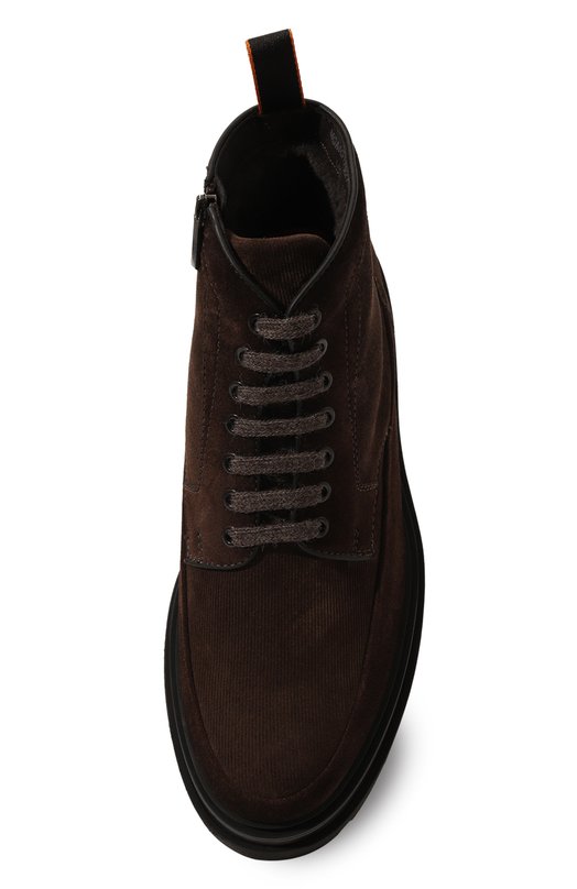 Замшевые ботинки Milano Santoni MGMG17927JK4AEEX Коричневый  MGMG17927JK4AEEX Фото 6