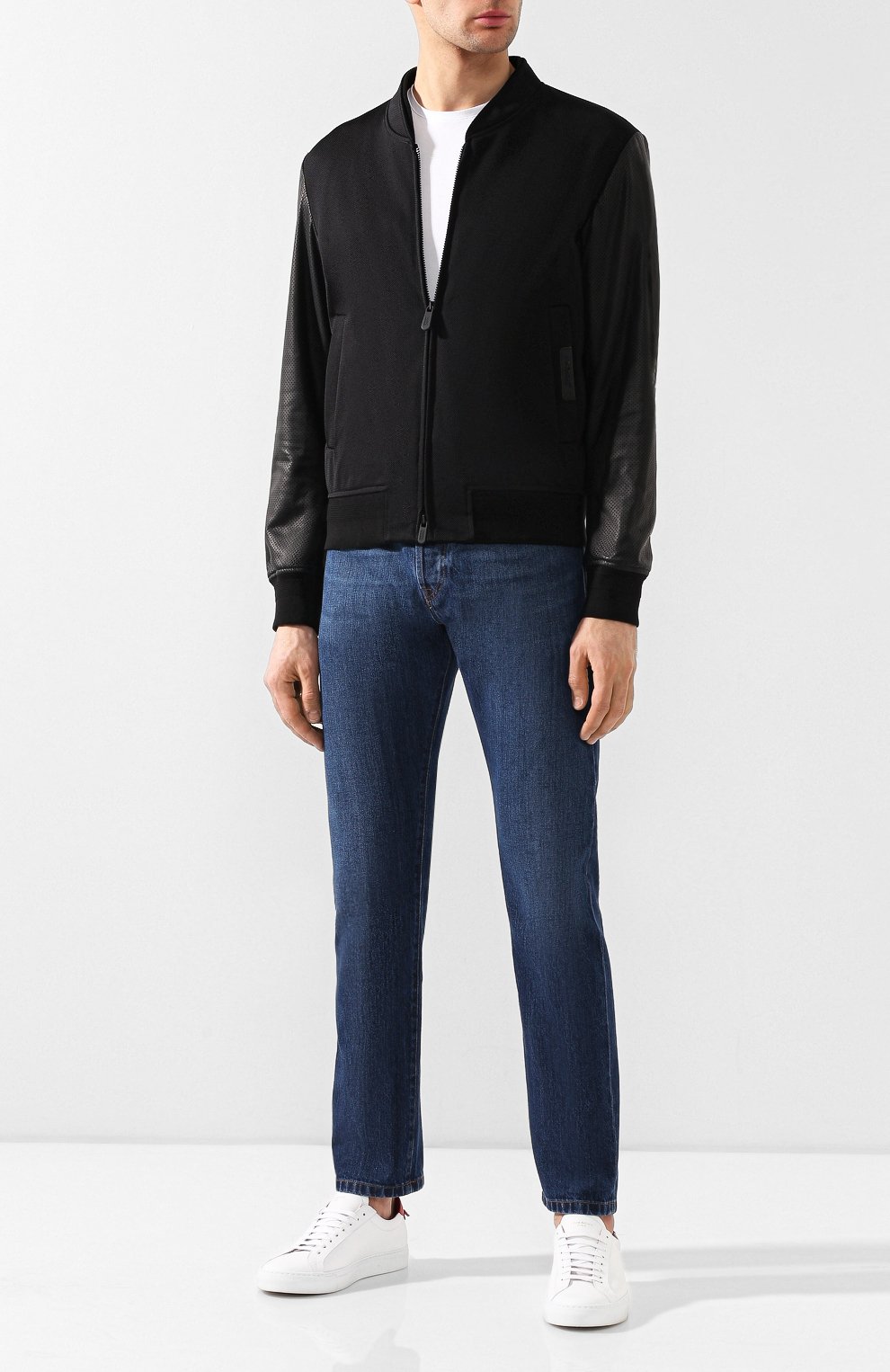 Бомбер с кожаными рукавами ZEGNA, арт. CSCIB2/5S113, фото 2