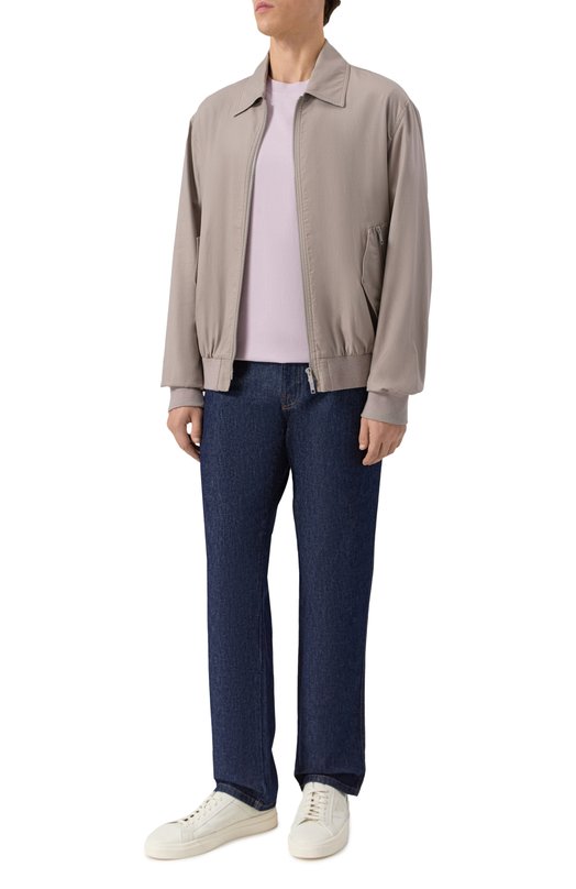 Хлопковая футболка Brunello Cucinelli M0B131308 Сиреневый  M0B131308 Фото 2