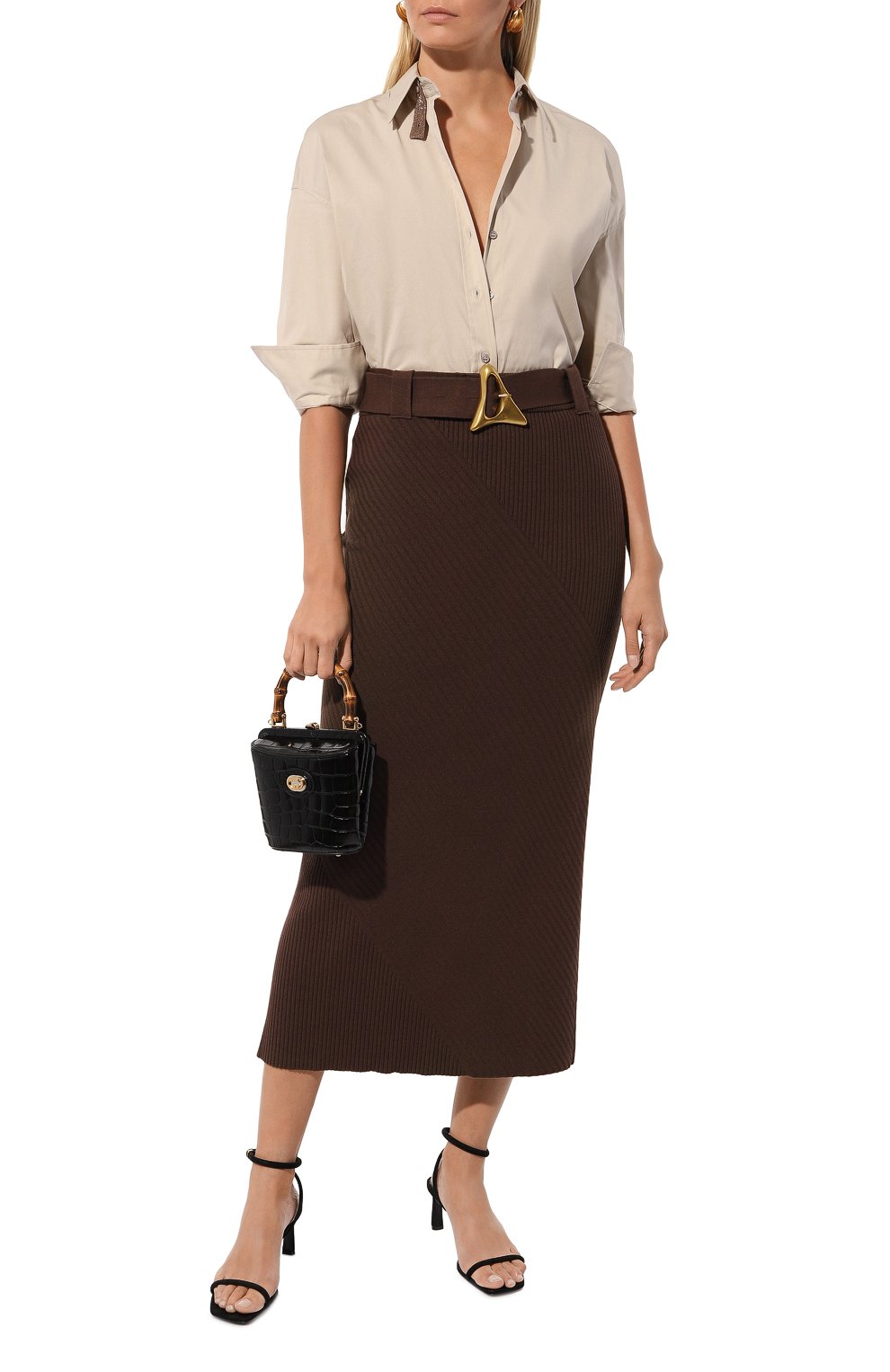 Сумка gucci bamboo из кожи аллигатора GUCCI, арт. 616436 EV40X, фото 7