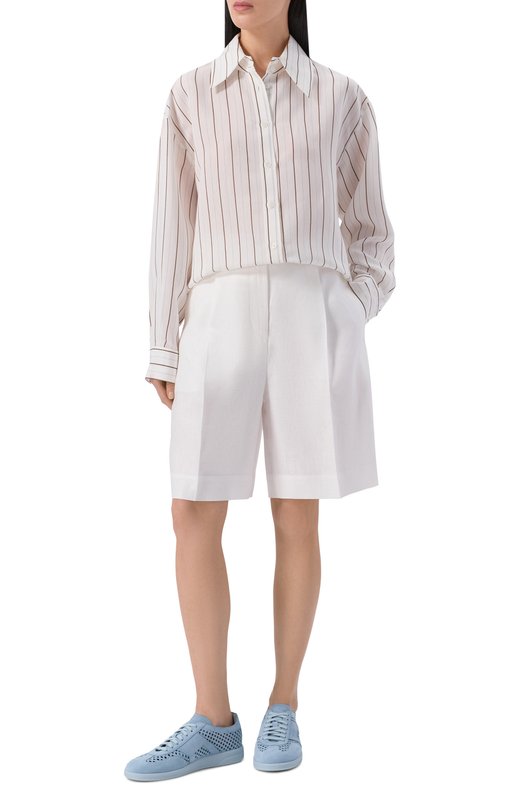 Замшевые кеды Santoni WBPG61470CIETSQC Голубой  WBPG61470CIETSQC Фото 3