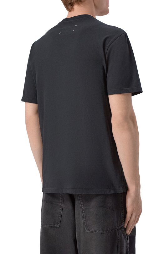 Хлопковая футболка Maison Margiela S67GC0048/S24575 Чёрный  S67GC0048/S24575 Фото 4