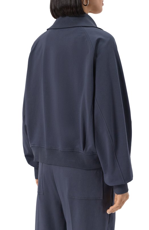 Хлопковая толстовка Brunello Cucinelli MP827SN706 Синий  MP827SN706 Фото 4