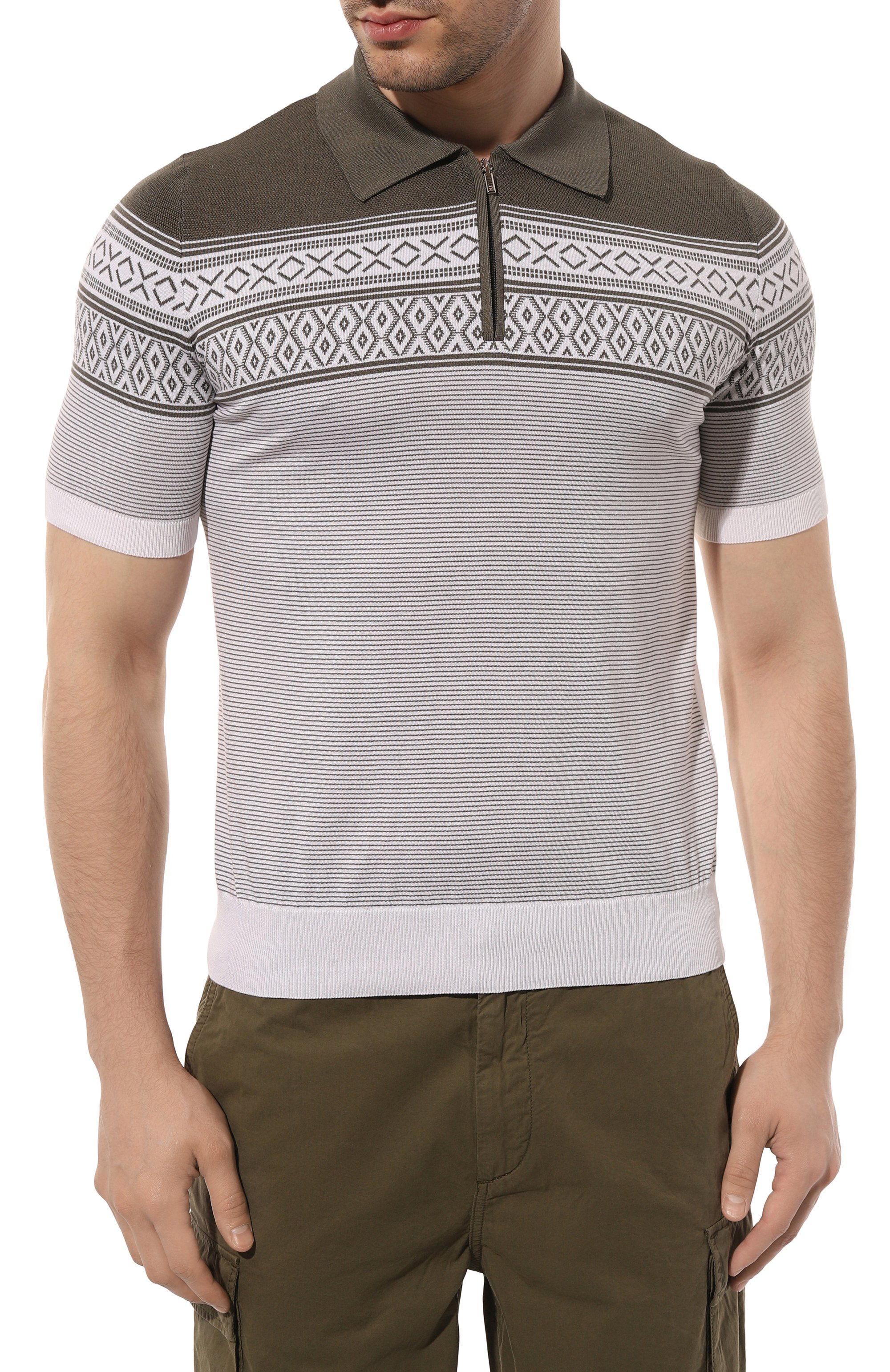 Поло из шелка и хлопка ZILLI, арт. KZP002M0142VETH00, фото 3