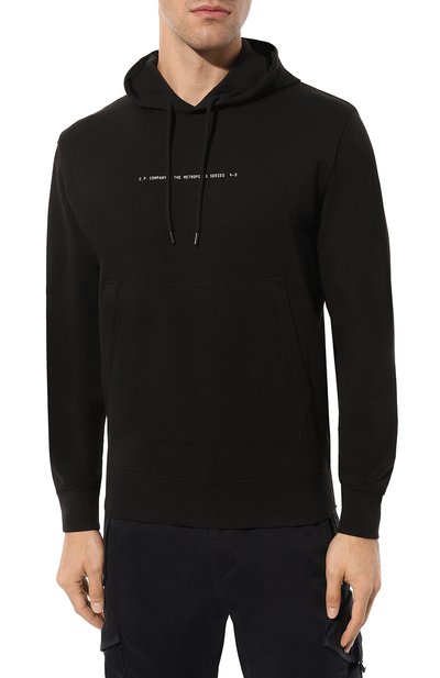 Хлопковое худи C.P. COMPANY черного цвета по цене 26350 руб., арт. 15CLSS051A006452W, фото 3 Хлопковое худи C.P. COMPANY, арт. 15CLSS051A006452W, фото 3