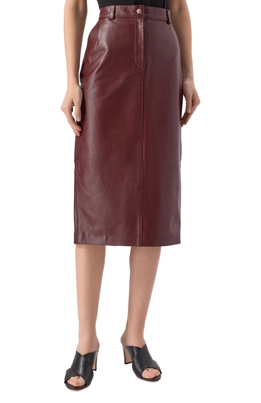 Кожаная юбка Noble&Brulee NB97/240624/1 Бордовый  NB97/240624/1 Фото 3