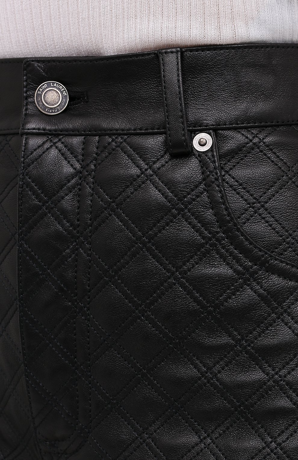 Кожаные шорты SAINT LAURENT, арт. 632344/YC2ZZ, фото 6