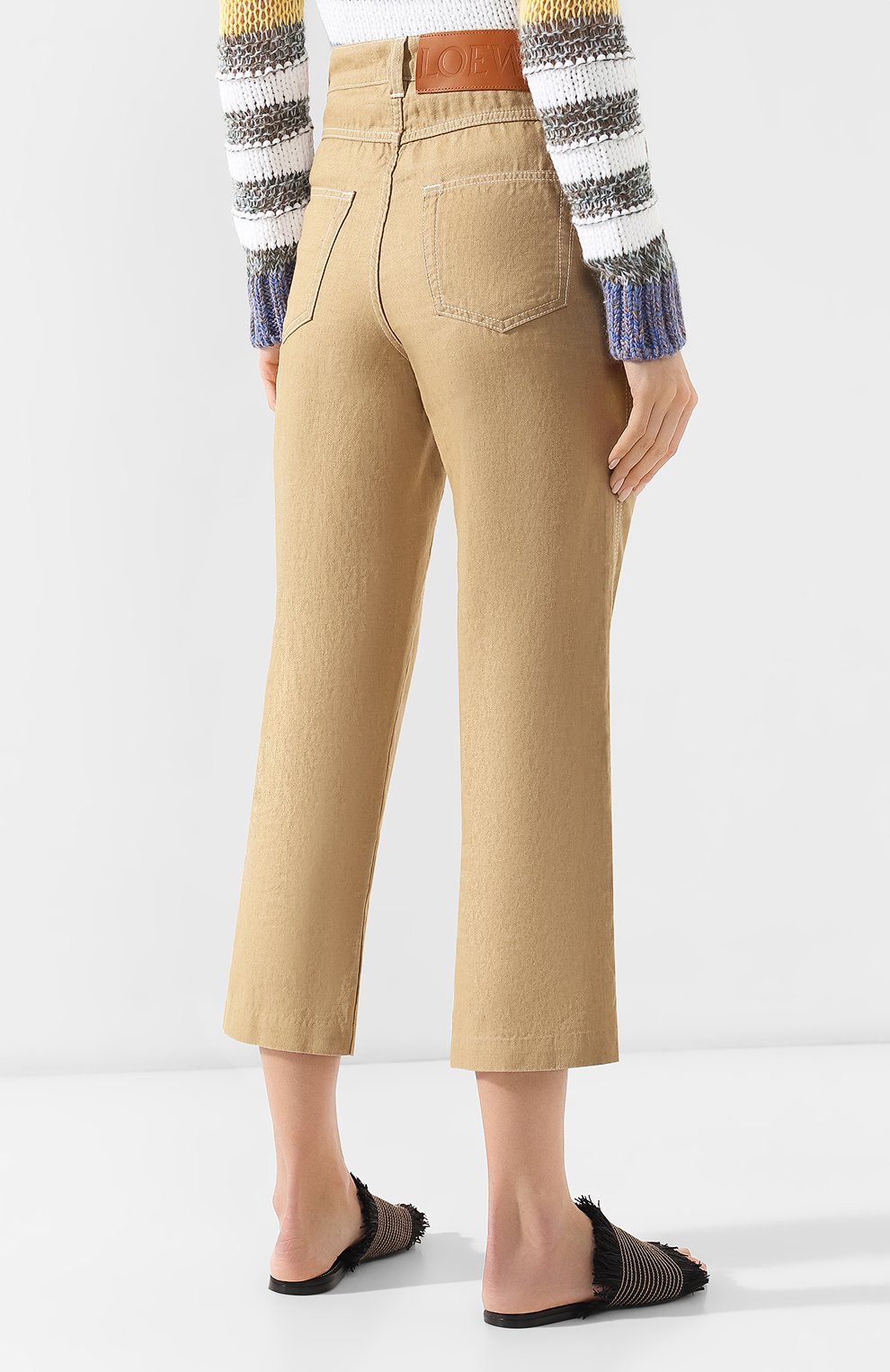 Брюки из смеси хлопка и льна LOEWE, арт. S2192211IB, фото 4