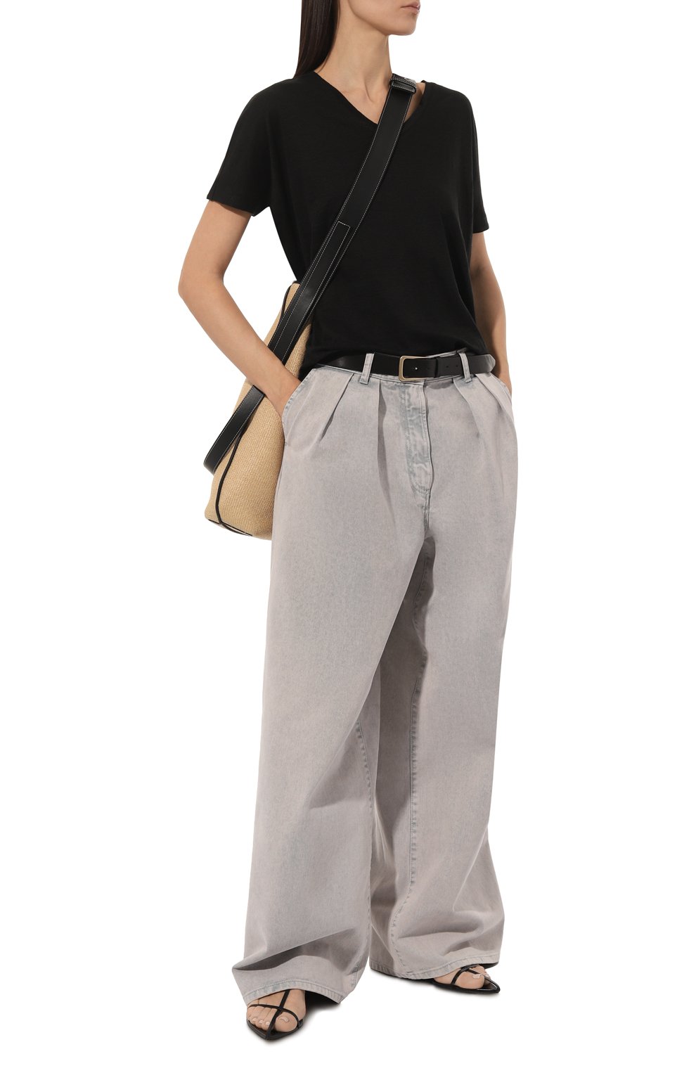 Льняная футболка GRAN SASSO черного цвета по цене 22900 руб., арт. 60230/96800, фото 2 Льняная футболка GRAN SASSO, арт. 60230/96800, фото 2