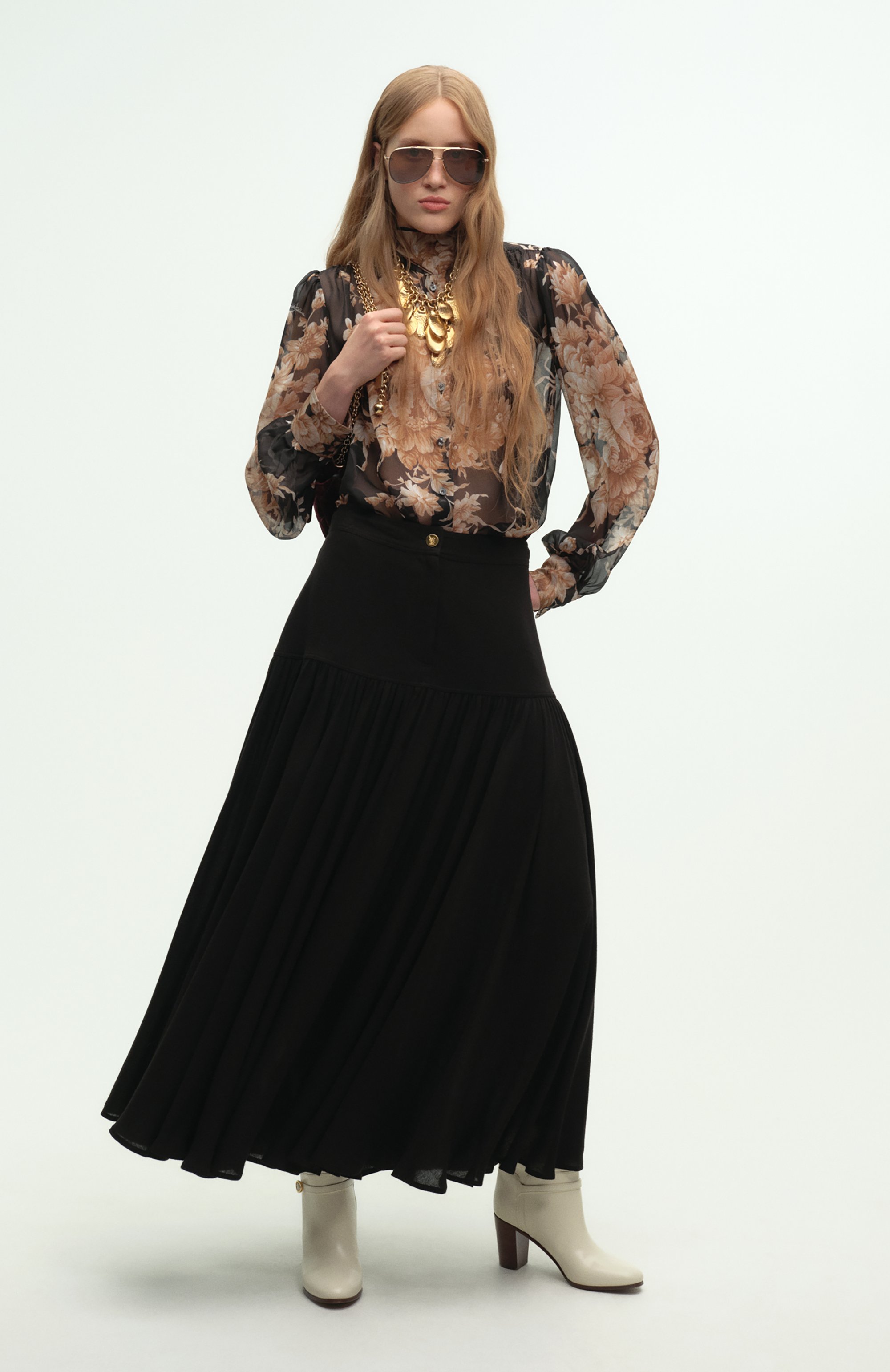 Юбка из вискозы и шерсти GIAMBATTISTA VALLI, арт. 25FWPVCA2054/17NAL, фото 6