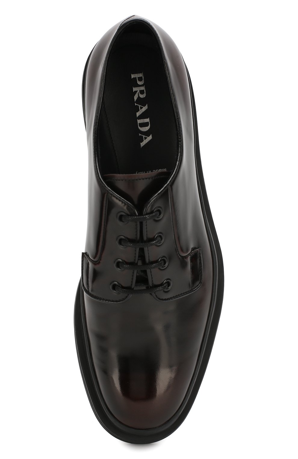 Кожаные дерби PRADA, арт. 2EE311-P39-F0038, фото 5