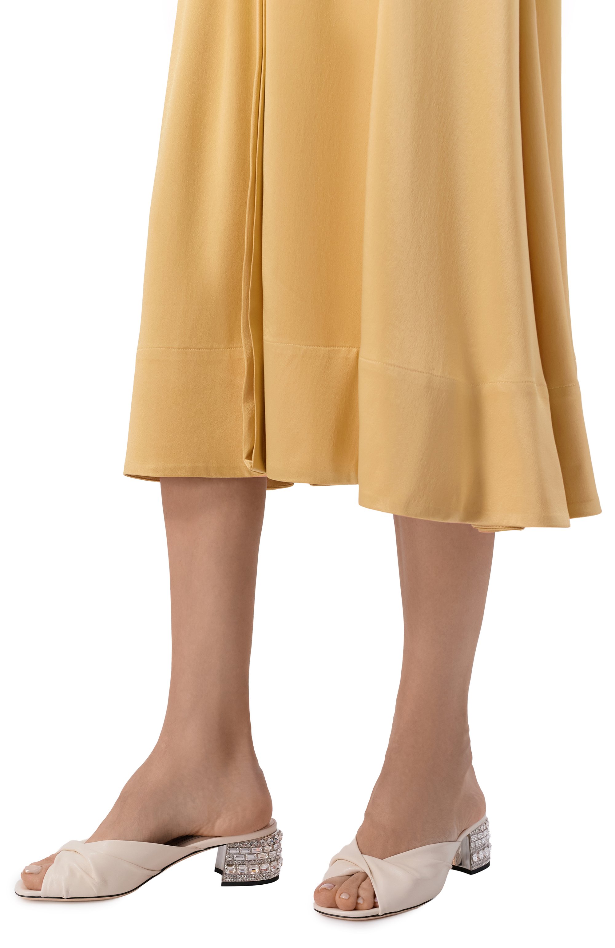 Кожаные мюли mala 45 JIMMY CHOO кремового цвета по цене 118000 руб., арт. MALA 45/KUV, фото 2 Кожаные мюли mala 45 JIMMY CHOO, арт. MALA 45/KUV, фото 2