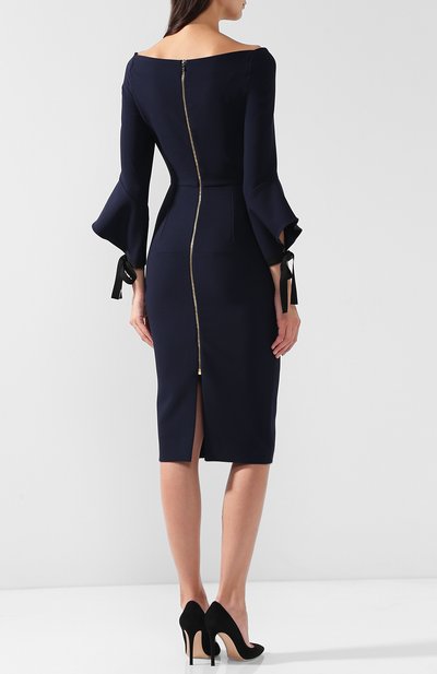 Приталенное платье-миди с расклешенными рукавами ROLAND MOURET, арт. PW18/S0349/F2196, фото 4