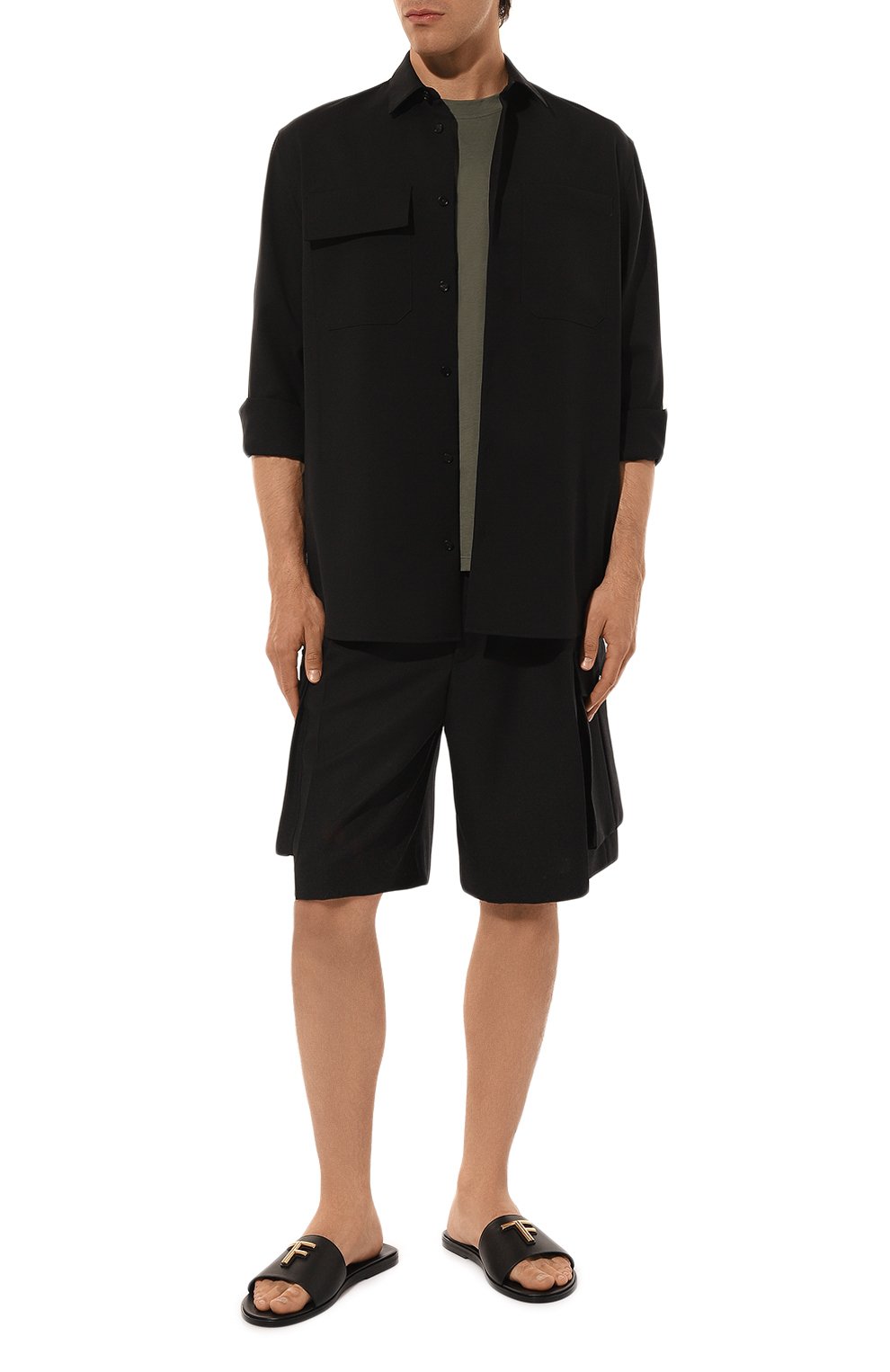 Кожаные шлепанцы TOM FORD, арт. J1430-LCL076, фото 2