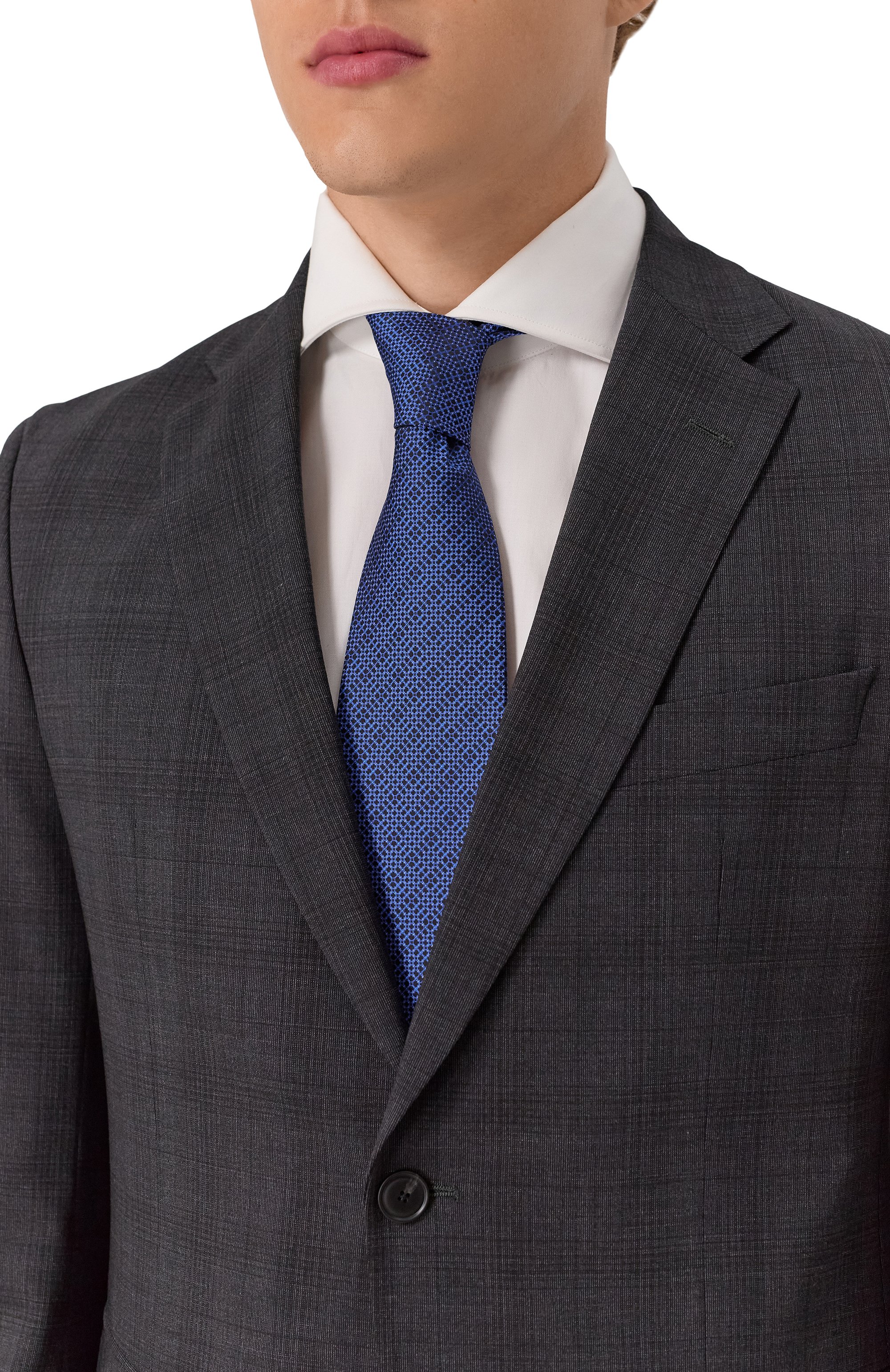 Шелковый галстук STEFANO RICCI синего цвета по цене 34150 руб., арт. CCXL/58002, фото 2 Шелковый галстук STEFANO RICCI, арт. CCXL/58002, фото 2