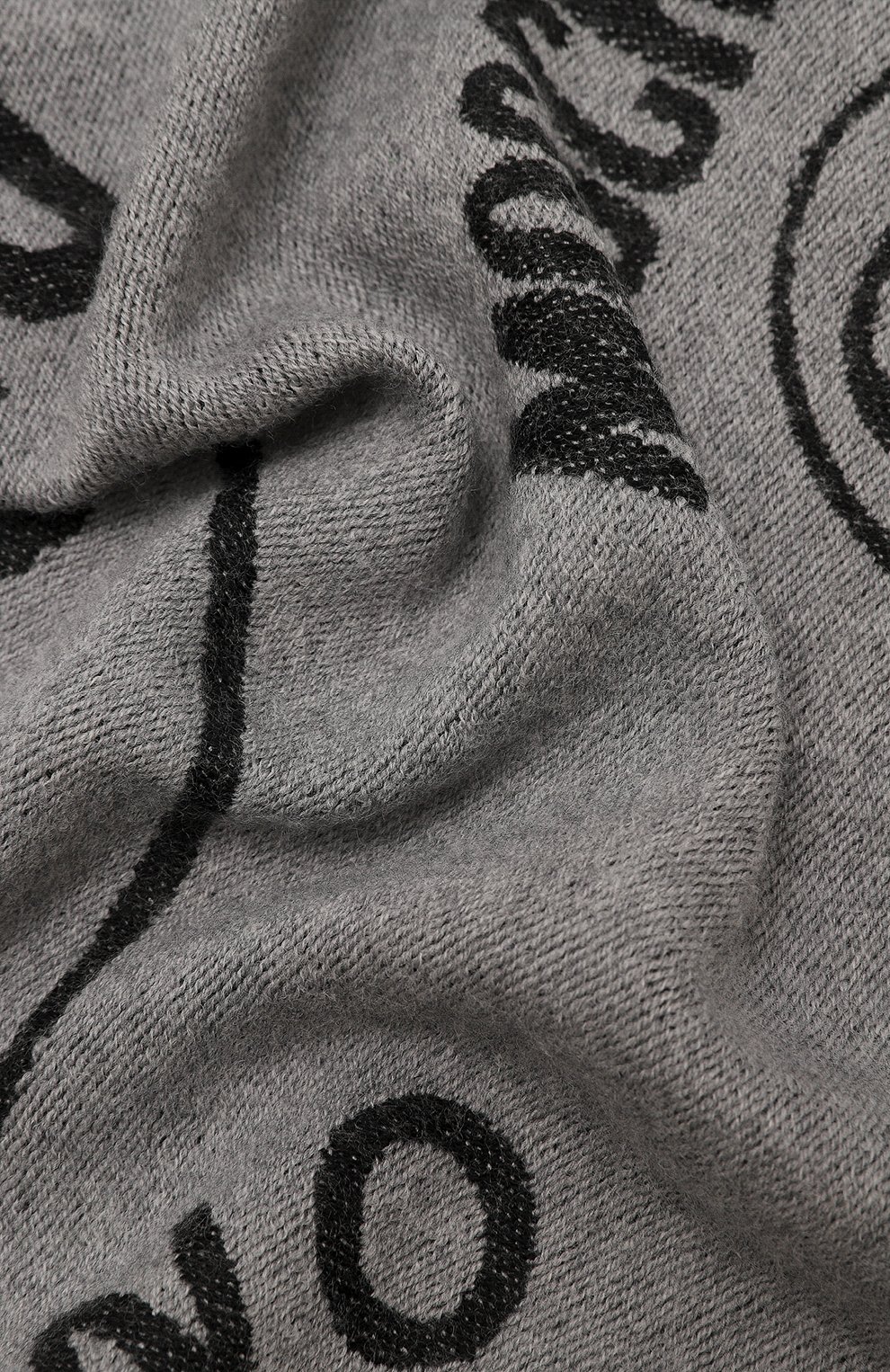 Шерстяной шарф MOSCHINO серого цвета по цене 15700 руб., арт. 50152/M5414, фото 4 Шерстяной шарф MOSCHINO, арт. 50152/M5414, фото 4