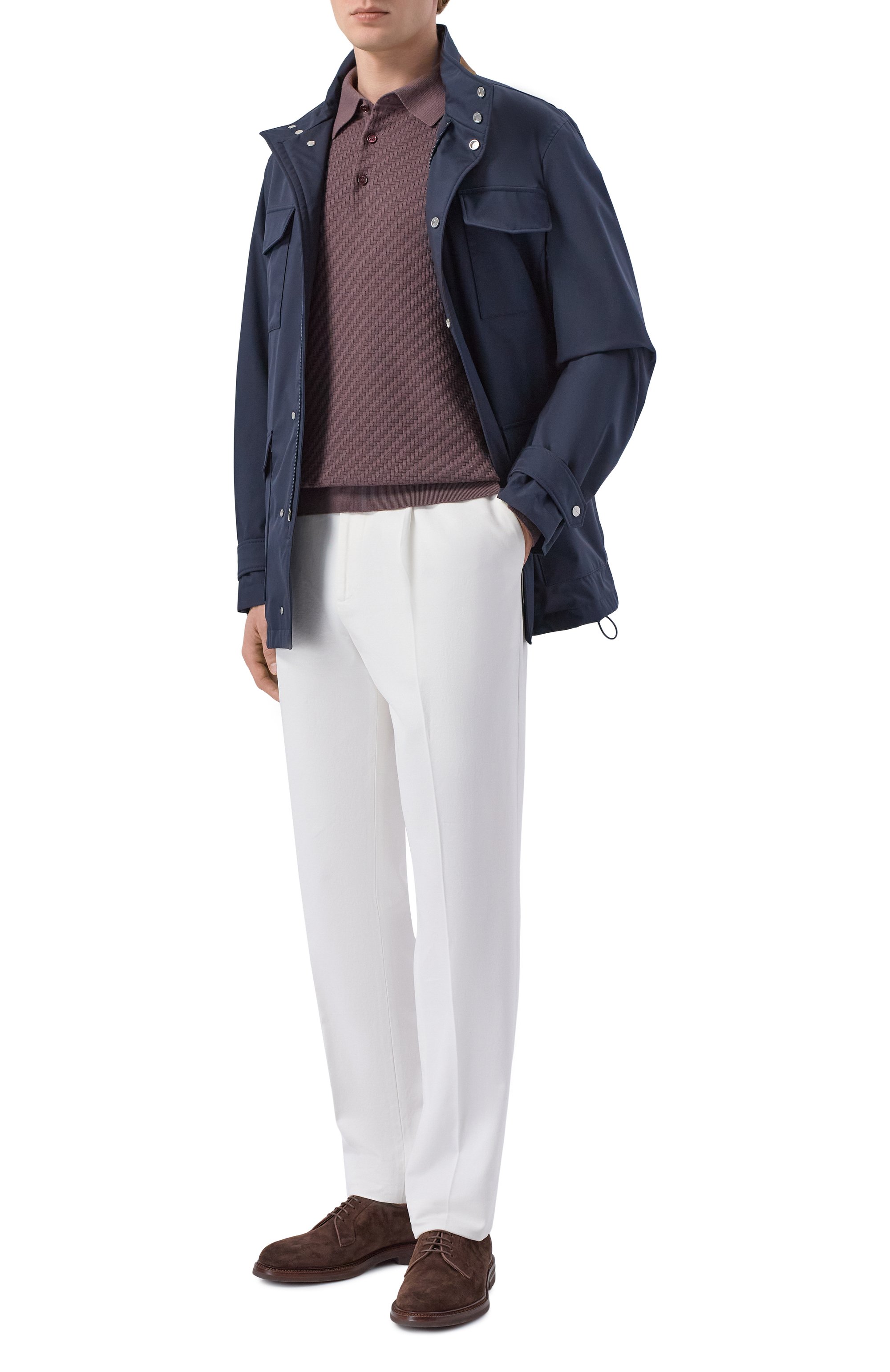 Поло из хлопка и шелка BRIONI, арт. UMR10L/PAK22, фото 2