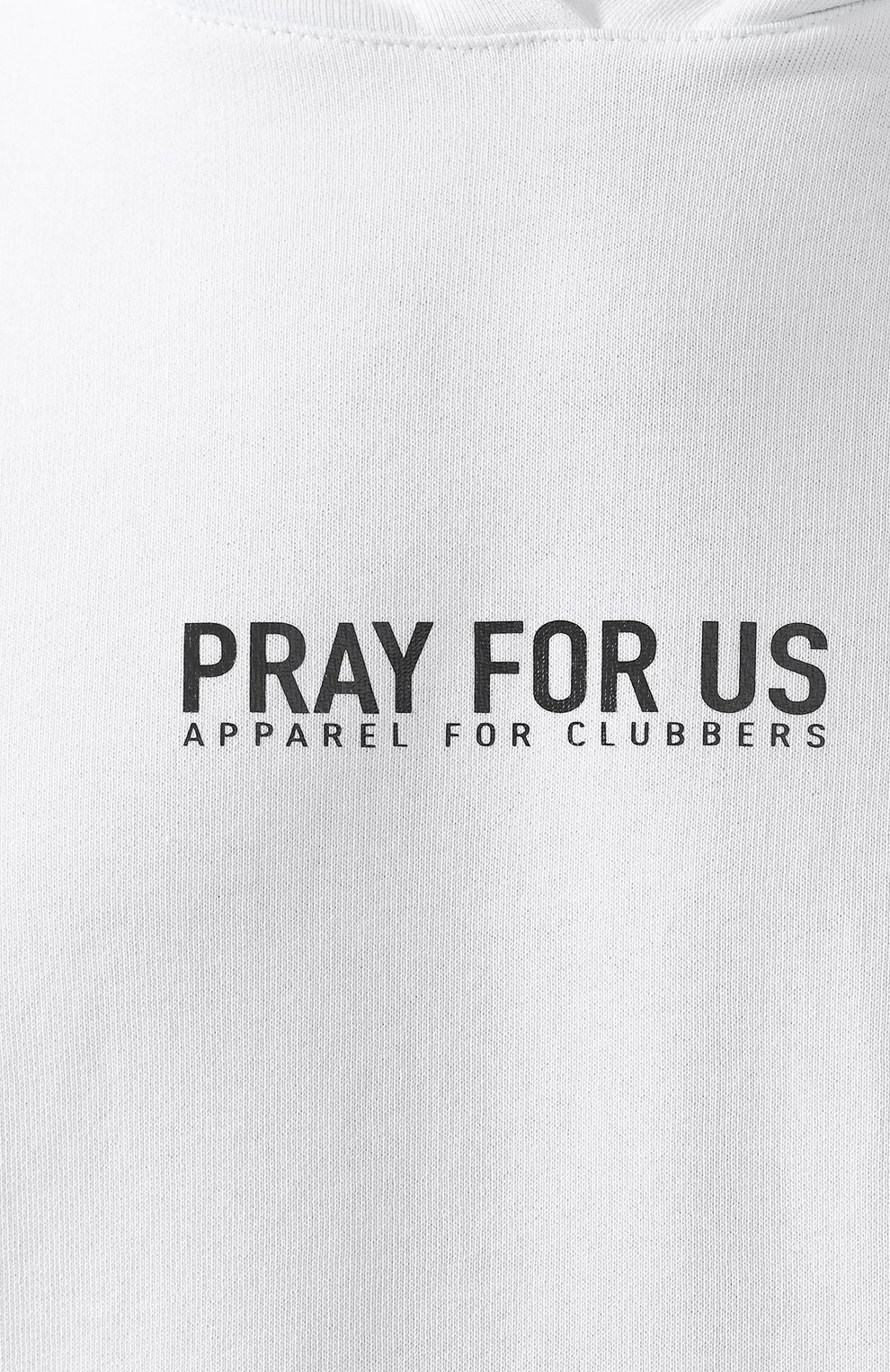 Хлопковое худи PRAY FOR US, арт. BRH-02 WHITE, фото 5