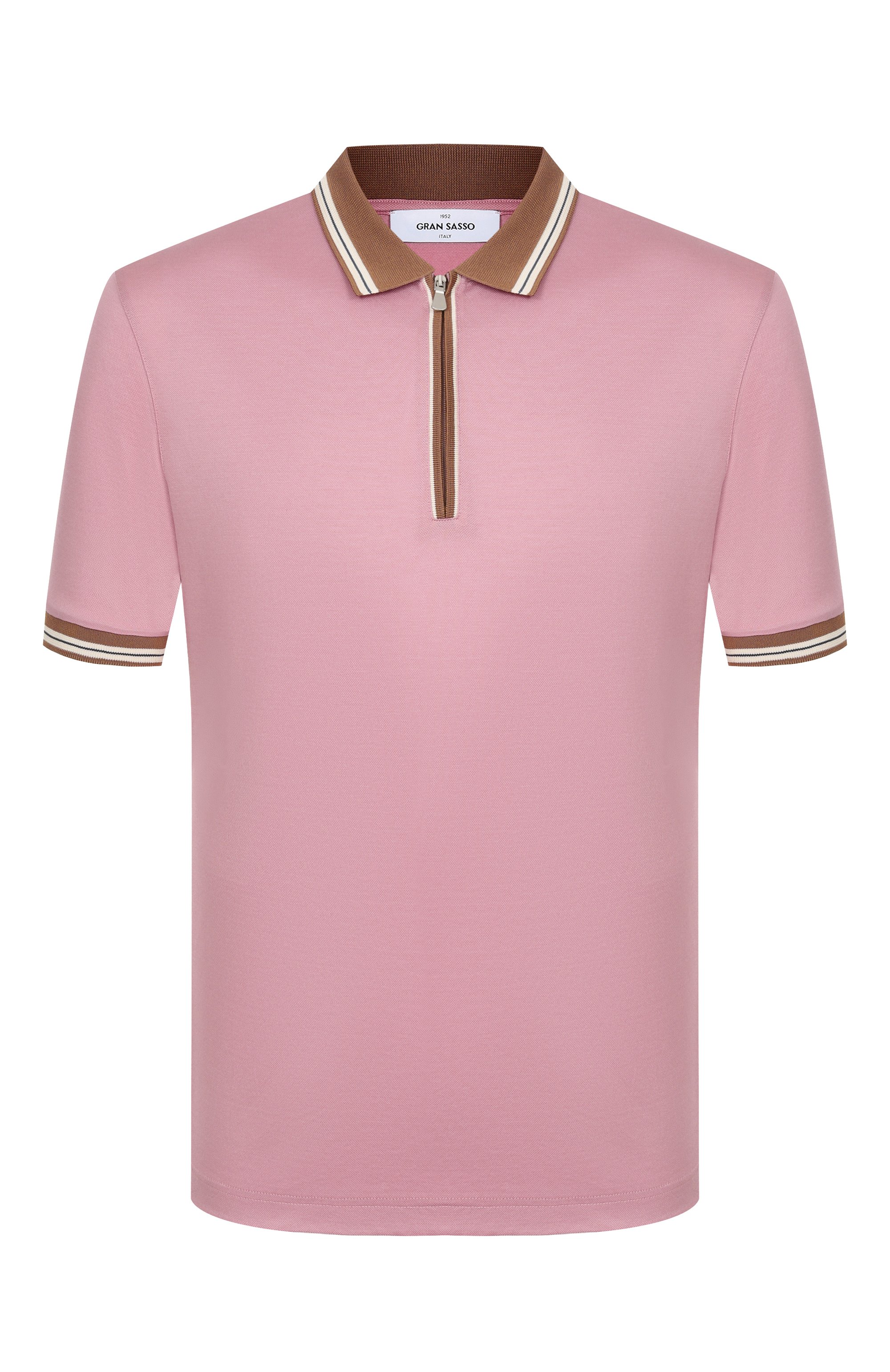 Хлопковое поло GRAN SASSO розового цвета по цене 26050 руб., арт. 60147/74219, фото 1 Хлопковое поло GRAN SASSO, арт. 60147/74219, фото 1