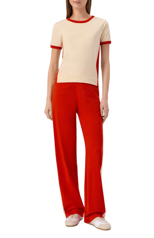 Хлопковые брюки Dries Van Noten 011116/3603 Красный  011116/3603 Фото 2