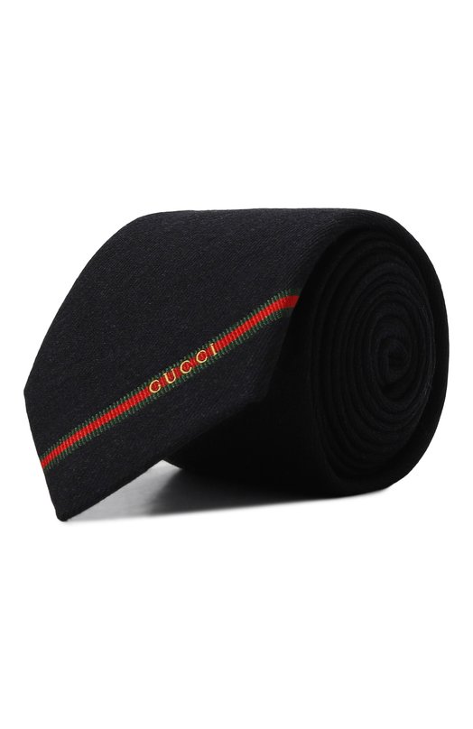 Галстук из вискозы и шелка Gucci 765045/4EABC Синий 765045/4EABC