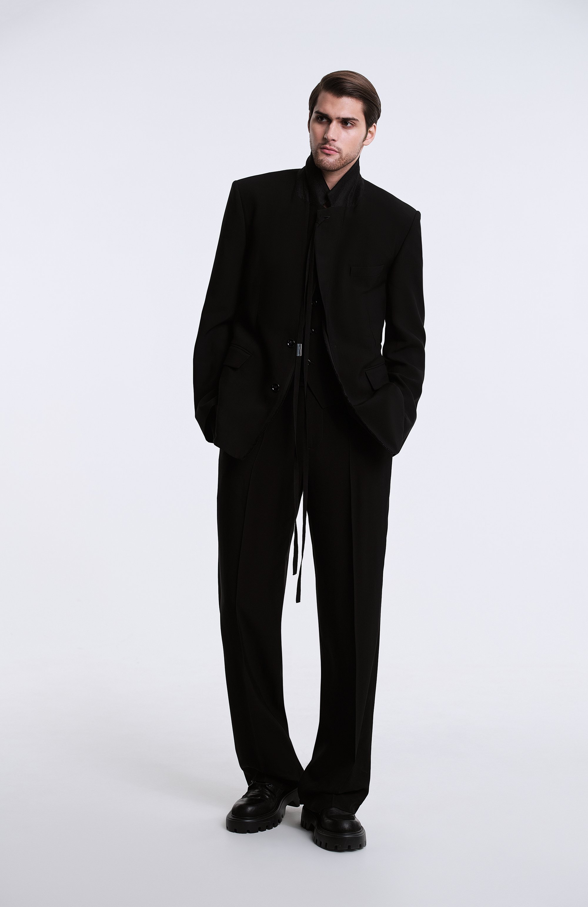 Кожаные дерби sharkino MATTIA CAPEZZANI черного цвета по цене 56300 руб., арт. M2344/BAND0LER0, фото 8 Кожаные дерби sharkino MATTIA CAPEZZANI, арт. M2344/BAND0LER0, фото 8