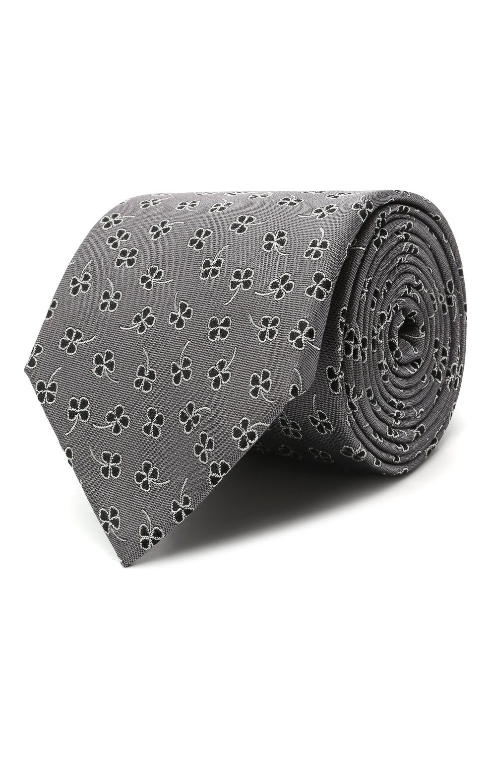 Шелковый галстук LANVIN серого цвета по цене 11150 руб., арт. 3221/TIE, фото 1 Шелковый галстук LANVIN, арт. 3221/TIE, фото 1
