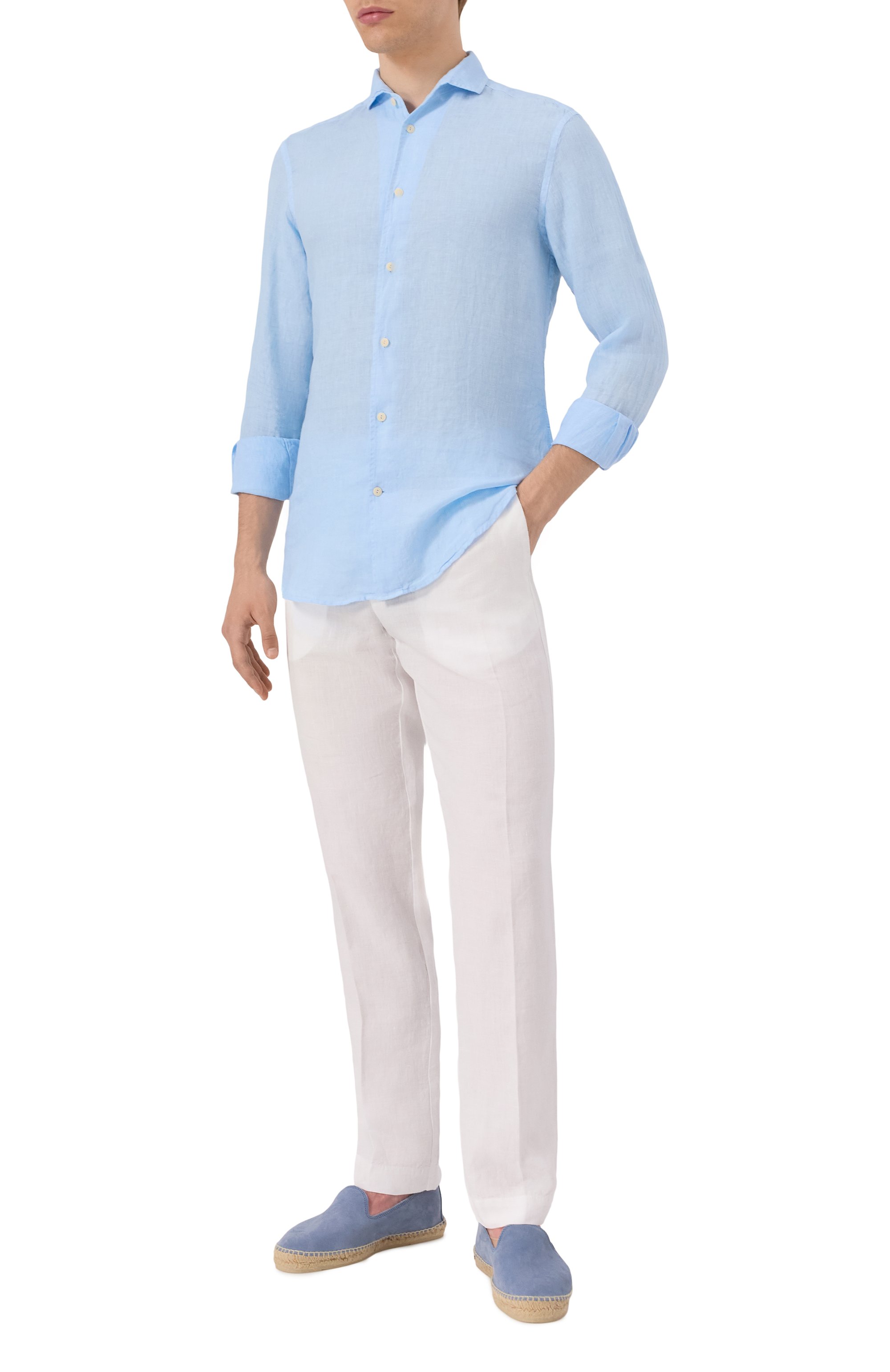 Льняная рубашка MC2 SAINT BARTH, арт. STBM CUBA/00318H, фото 2