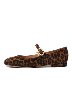 Женские балетки mary ribbon 05 GIANVITO ROSSI леопардового цвета, арт. G22164.05CU0.CMDALLP | Фото 4 (Драгоценные камни: Проставлено; Материал внутренний: Натур�альная кожа; Подошва: Плоская; Каблук высота: Низкий; Материал сплава: Проставлено; Материал внешний: Натуральная кожа)