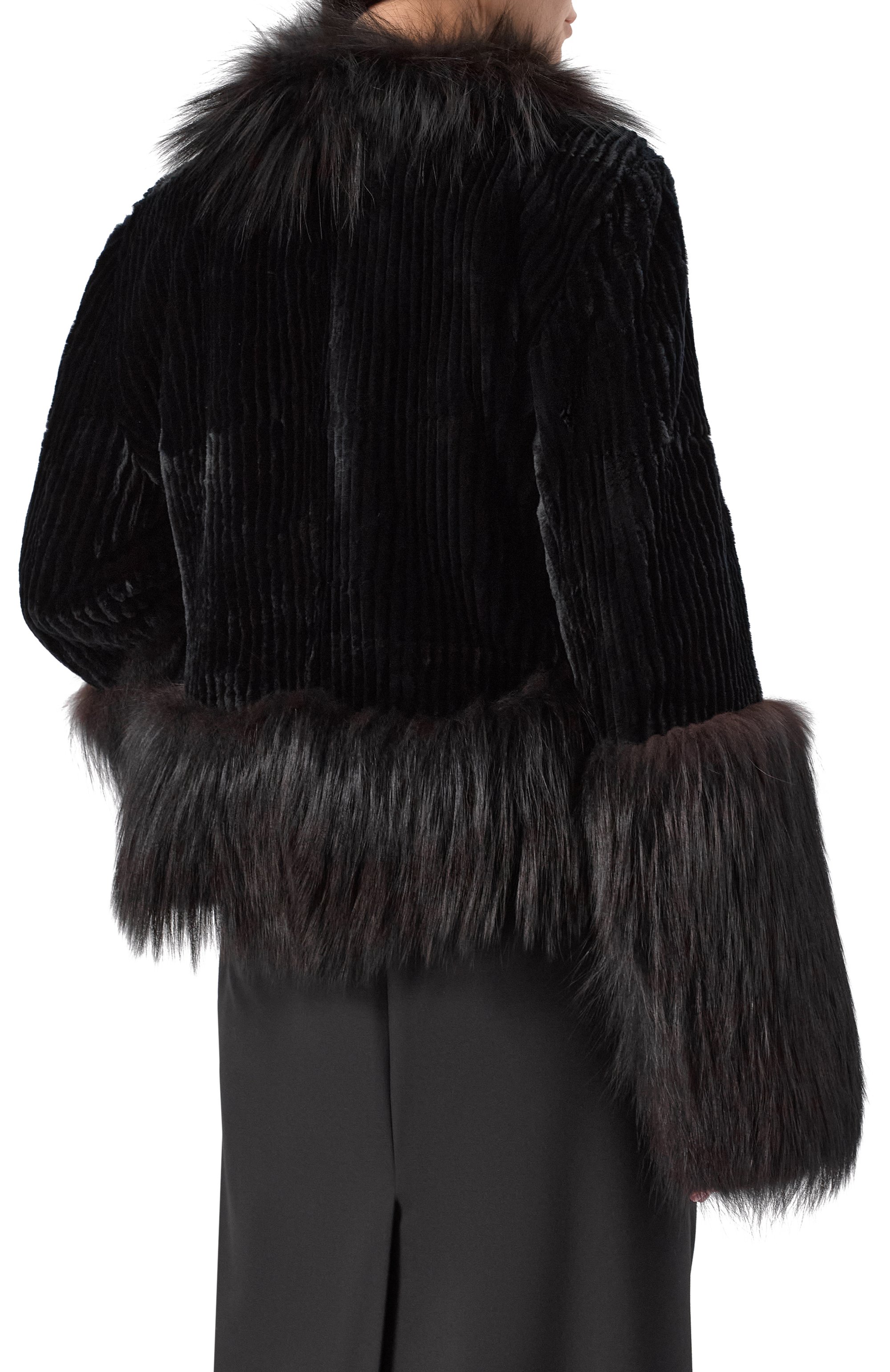 Шуба из кролика с отделкой из лисы GIORGIO ARMANI, арт. 02/101963/61271, фото 4