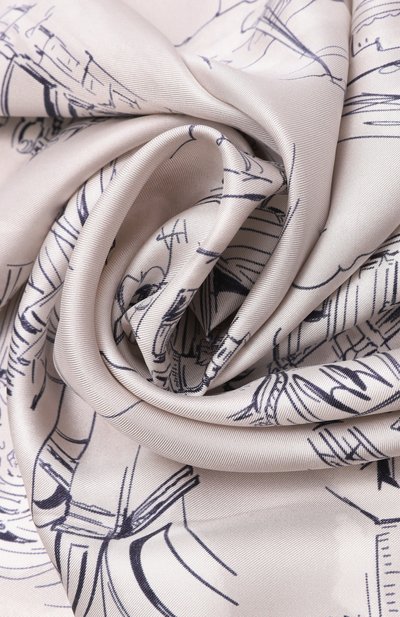 Шелковый платок MAX MARA кремового цвета по цене 37100 руб., арт. MXACARRE90W2, фото 3 Шелковый платок MAX MARA, арт. MXACARRE90W2, фото 3
