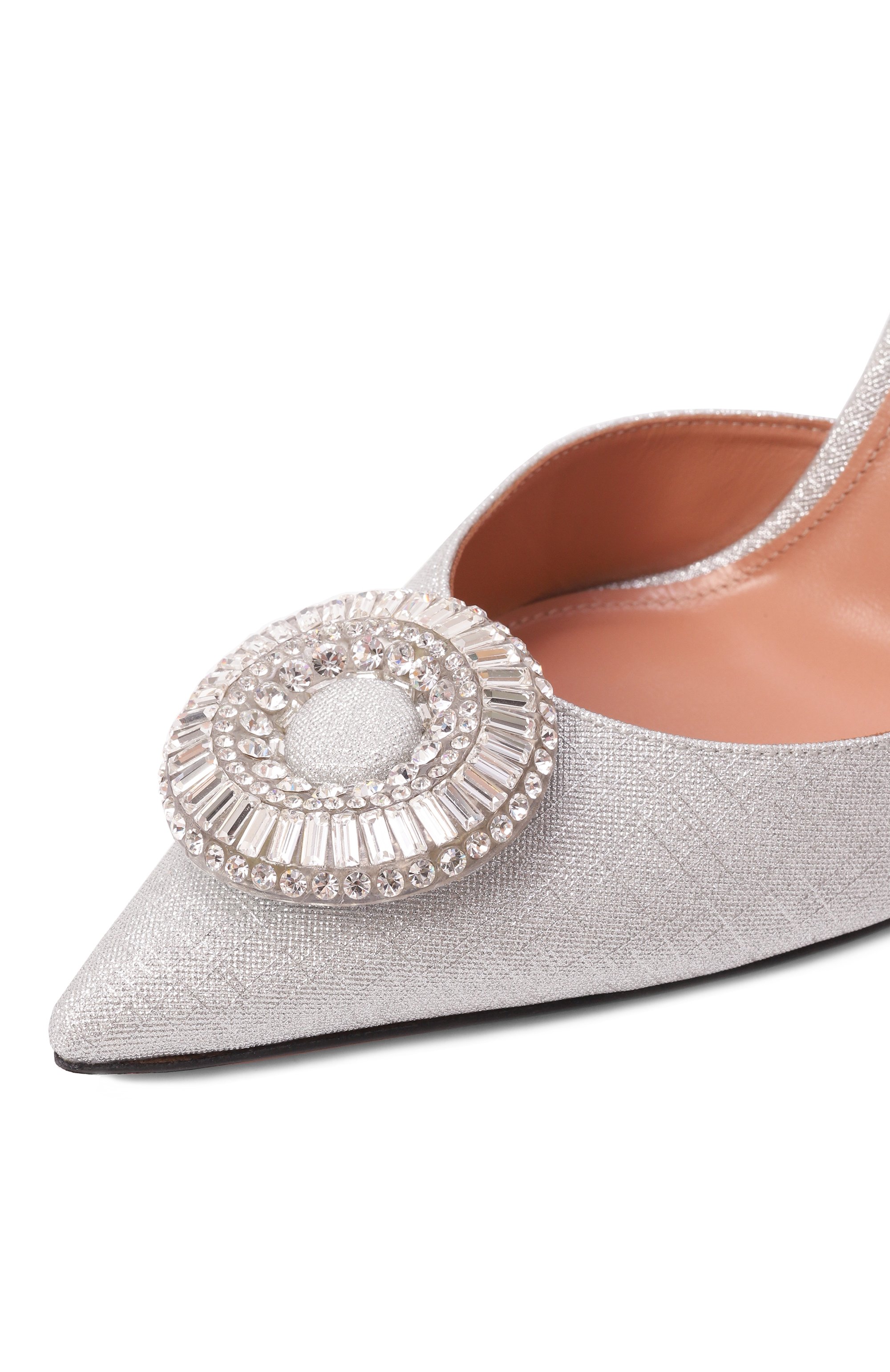 Текстильные туфли crystal hoop sling 105 AQUAZZURA, арт. CYPHIGL0/GTS, фото 7