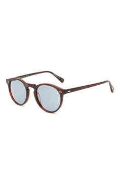 Женские солнцезащитные очки OLIVER PEOPLES бордового цвета, арт. 5217S-167556 | Фото 1 (Кросс-КТ: С/з-унисекс; Региональные ограничения белый список (Axapta Mercury): RU; Тип очков: С/з; Очки форма: Круглые; Оптика Гендер: оптика-унисекс)