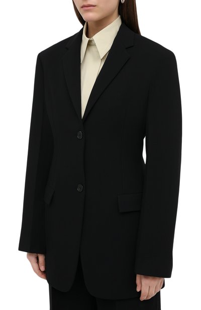 Шерстяной жакет JIL SANDER черного цвета по цене 242000 руб., арт. JSWR135310-WR201100, фото 3 Шерстяной жакет JIL SANDER, арт. JSWR135310-WR201100, фото 3