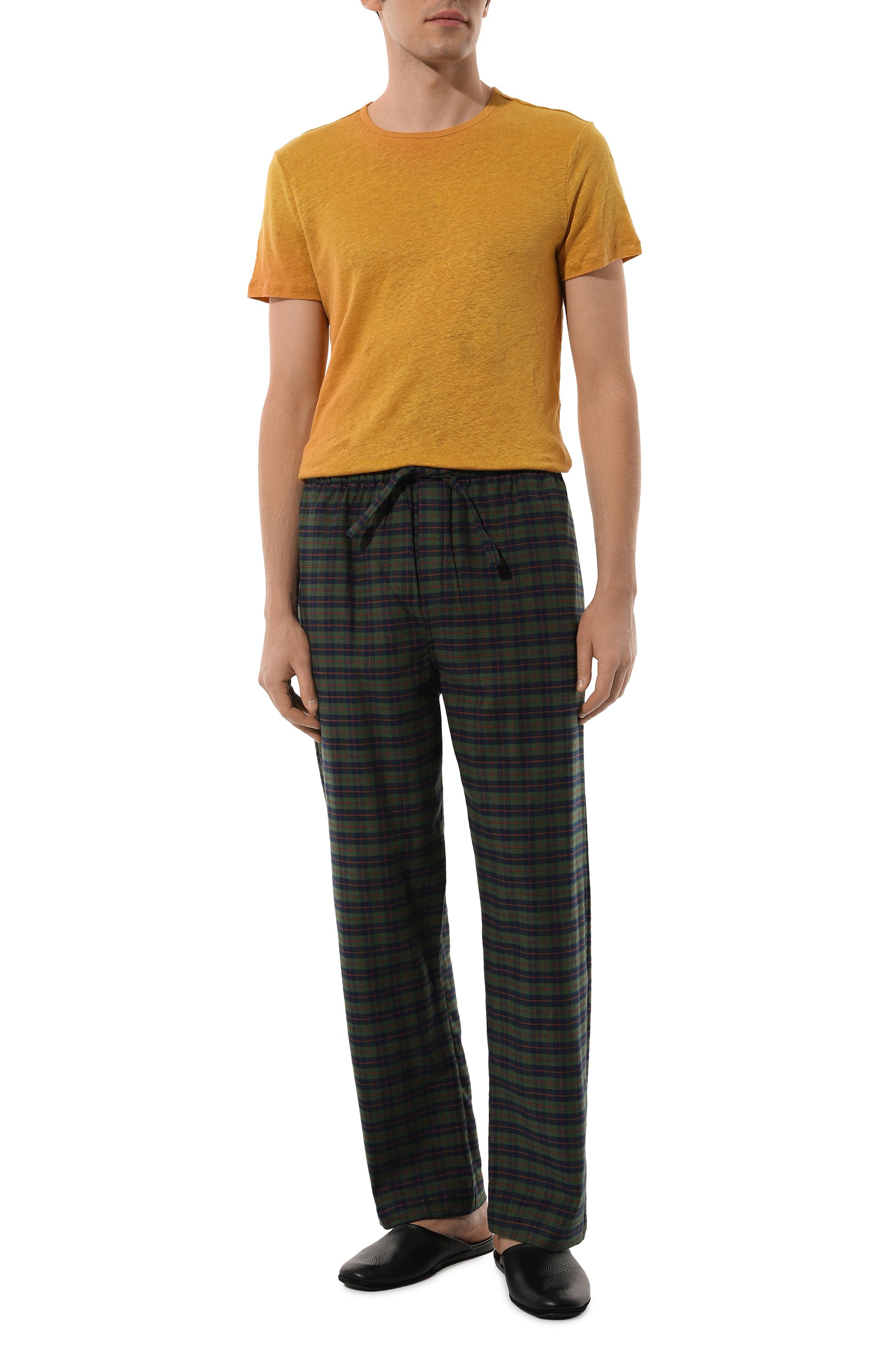 Хлопковые домашние брюки DEREK ROSE темно-зеленого цвета по цене 21300 руб., арт. 3564/KELB047, фото 2 Хлопковые домашние брюки DEREK ROSE, арт. 3564/KELB047, фото 2