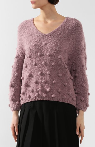 Свитер VIKA GAZINSKAYA розового цвета по цене 64070 руб., арт. FW19-2242, фото 3 Свитер VIKA GAZINSKAYA, арт. FW19-2242, фото 3