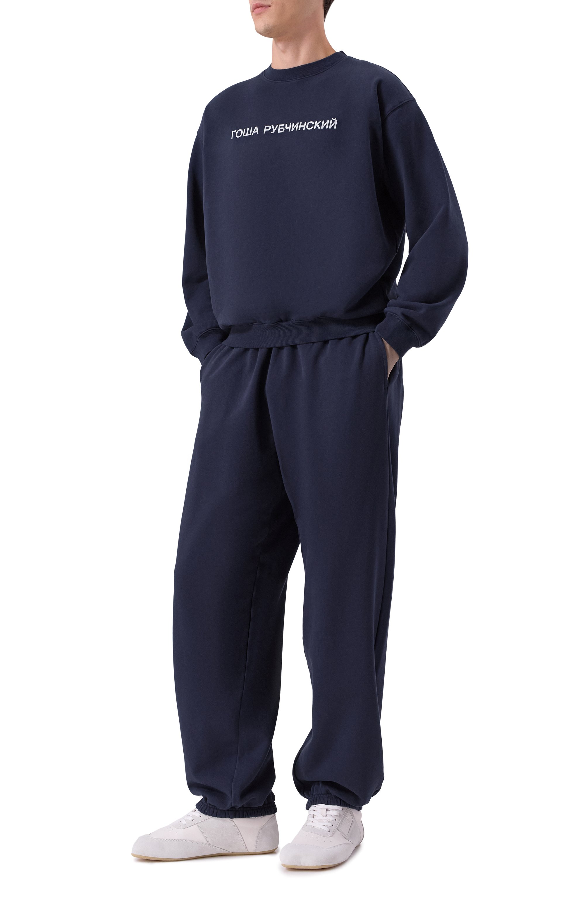 Хлопковый свитшот ГОША РУБЧИНСКИЙ, арт. SW_0104_NAVY, фото 2