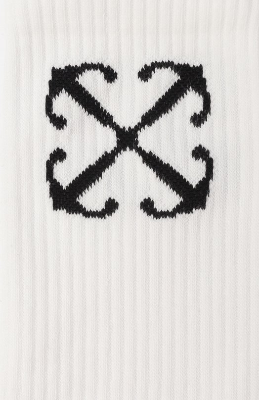 Хлопковые носки Off-White 0MRA080F23KNI0010410 Белый  0MRA080F23KNI0010410 Фото 2