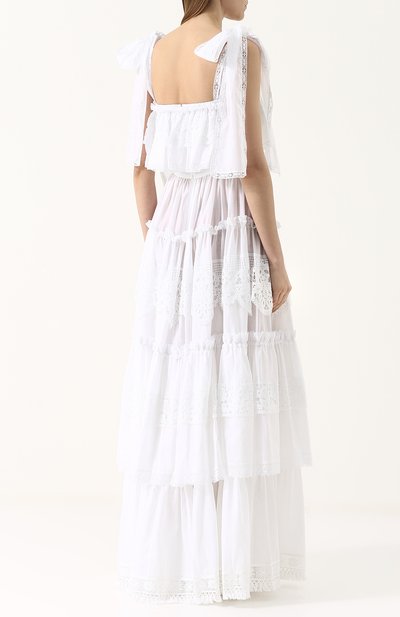 Многоярусное кружевное платье-макси DOLCE & GABBANA, арт. F68N9T/FU5E3, фото 4