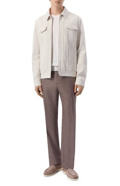 Мужские брюки из шерсти и шелка MVST, арт. M26.CSM.T415/740-W00L/SILK