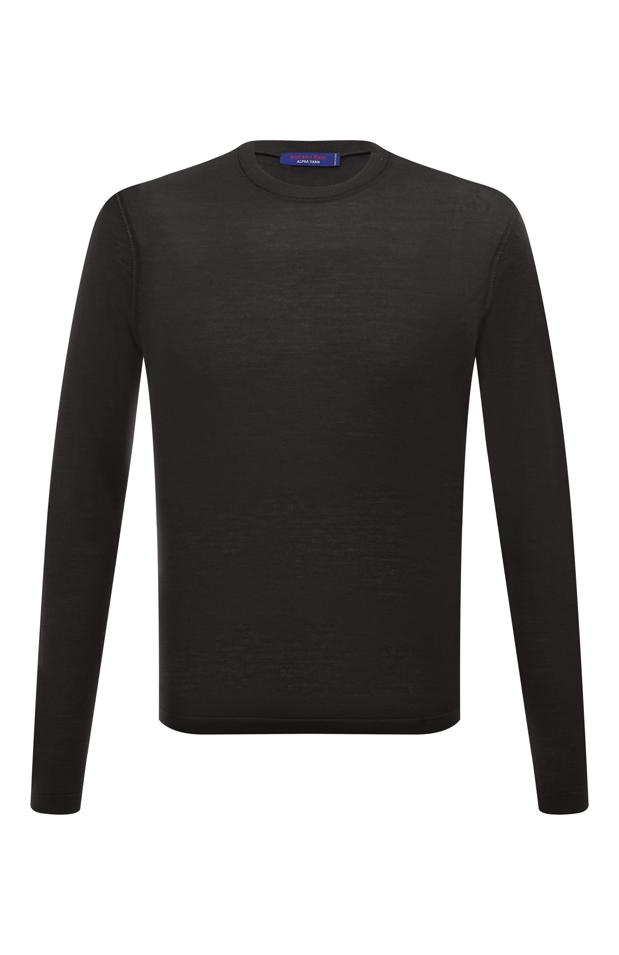 Кашемировый лонгслив STEFANO RICCI темно-серого цвета по цене 99500 руб., арт. W515000G01/W24101, фото 1 Кашемировый лонгслив STEFANO RICCI, арт. W515000G01/W24101, фото 1